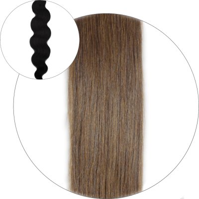 Body wave Tejphår - #8 Brun