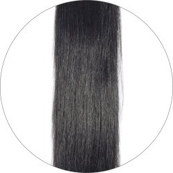 #1 Black, 50 cm, Tape Hair Extensions, Single drawn