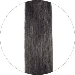 #1B Black Brown, 60 cm, Tape Hair Extensions, Single drawn