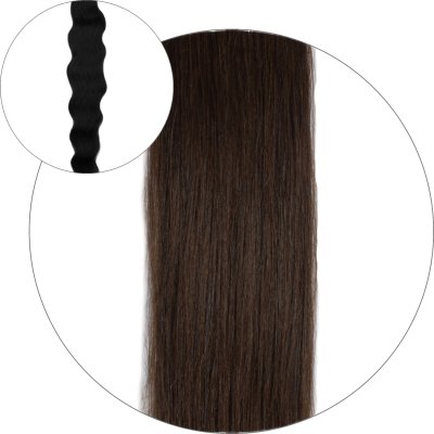 Natural wave Nail hair - #2 Mörkbrun