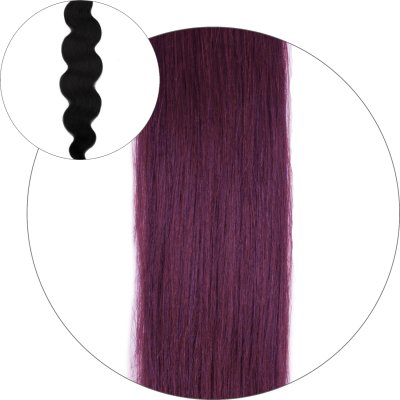 Body wave Tejphår - #530 Mörk vinröd